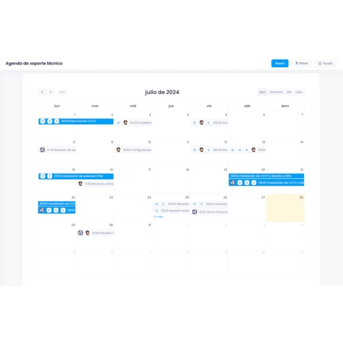 OpenDesk PRO | Negocios by 3NETCOM - Agenda de eventos de soporte