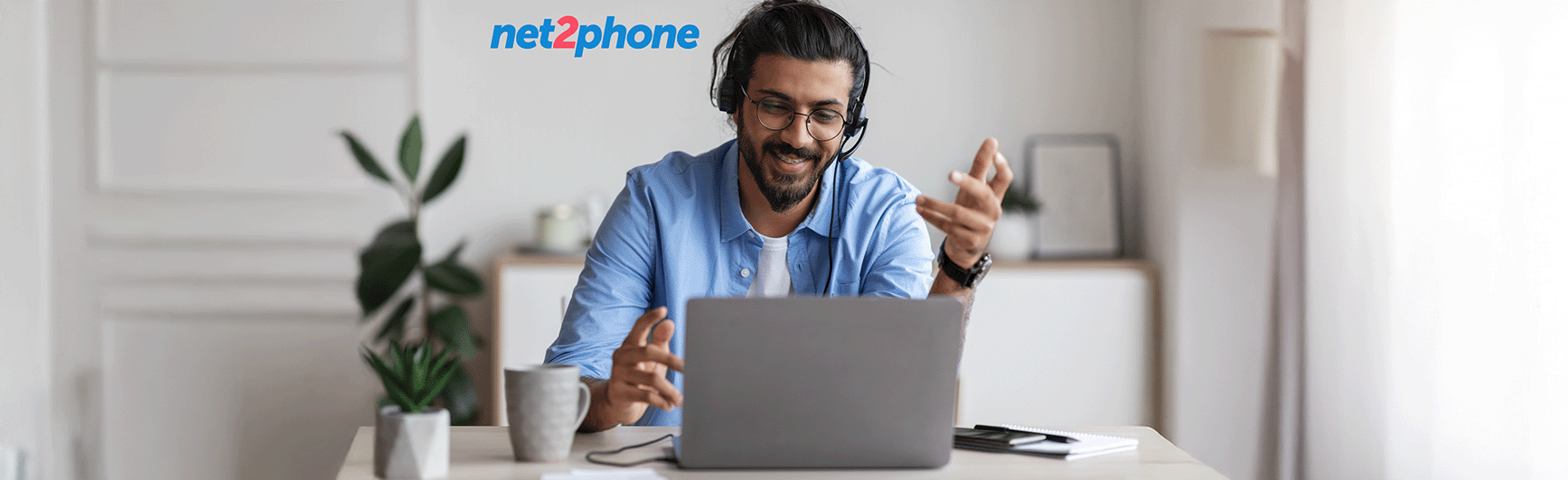 Net2Phone, soluciones de telefonía empresarial en la nube para PyMEs, sin instalaciones físicas ni cables.